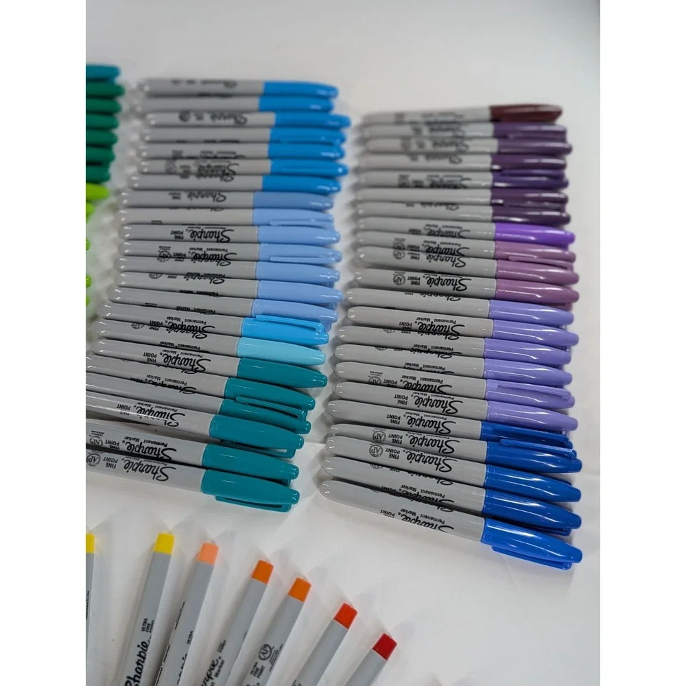 HUGE TESTED SHARPIE LOT🌈Permanent Marker Ultra&Fine Point Metallics Neon Pastel